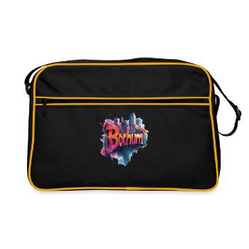 Bochum - Retro Tasche - Schwarz/Gold - Vorne