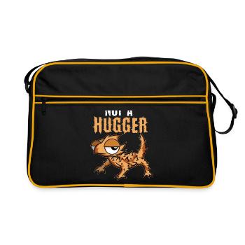 Dornteufel Eidechse Moloch Agame Sarkastischer - Retro Tasche - Schwarz/Gold - Vorne