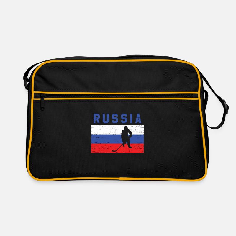 Hockey Russie - Sac Retro - noir/or