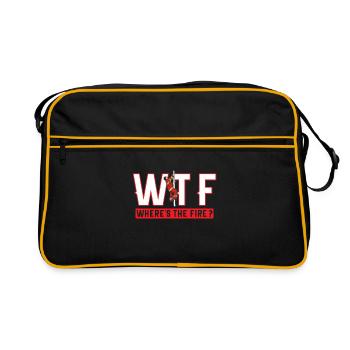 Feuerwehr - Retro Tasche - Schwarz/Gold - Vorne