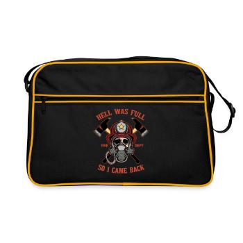 Feuerwehr - Retro Tasche - Schwarz/Gold - Vorne