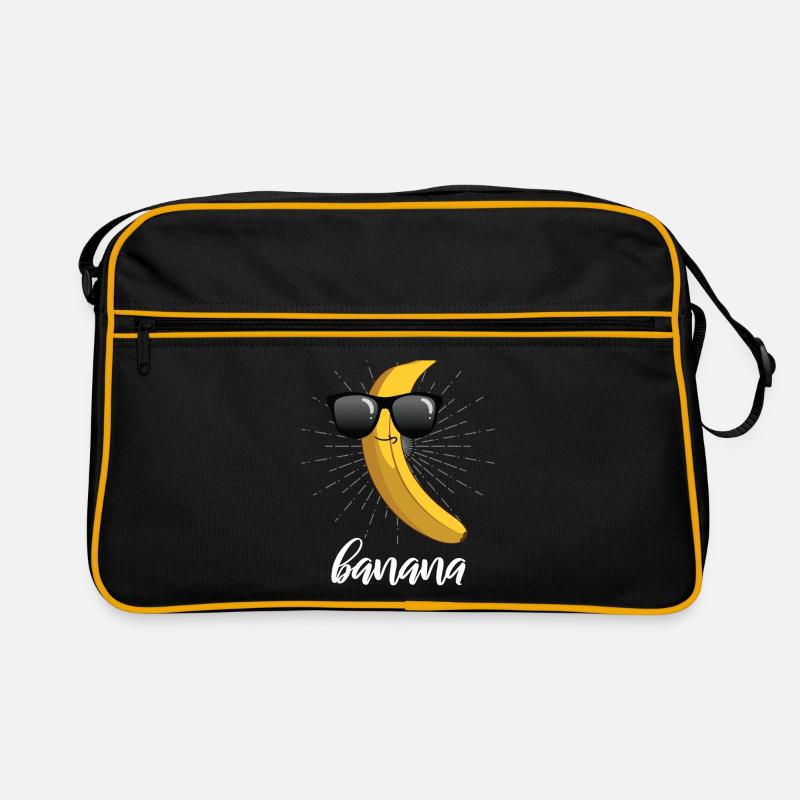 Banane - Retro Tasche - Schwarz/Gold