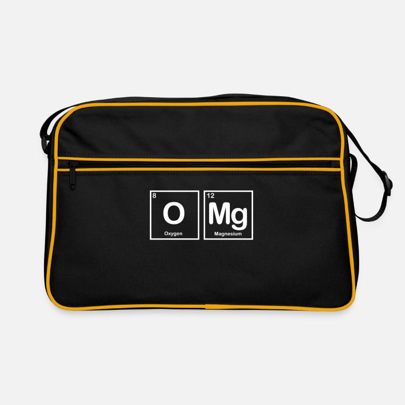 Chemie Nerd - Retro Tasche - Schwarz/Gold