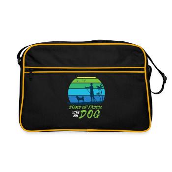 Chien de SUP - Sac Retro - noir/or - Devant