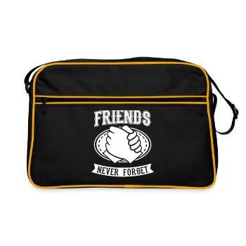 Freundschaft - Retro Tasche - Schwarz/Gold - Vorne