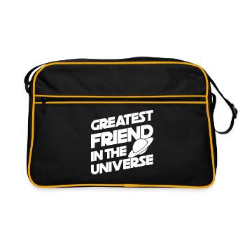 Freundschaft - Retro Tasche - Schwarz/Gold - Vorne