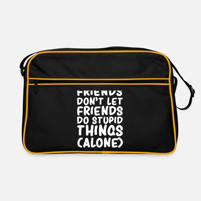 Freundschaft - Retro Tasche - Schwarz/Gold