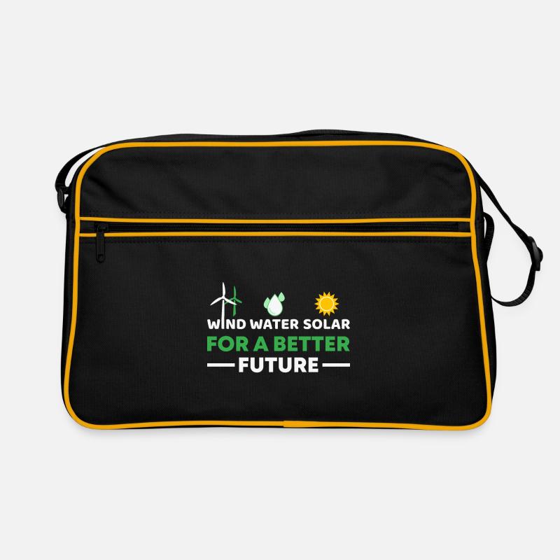 Wind, water, solar - for a better future Retro Bag