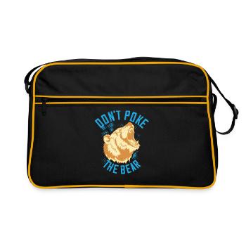 Strong as a bear - Don't nudge - Retro Bag - black/gold - Front