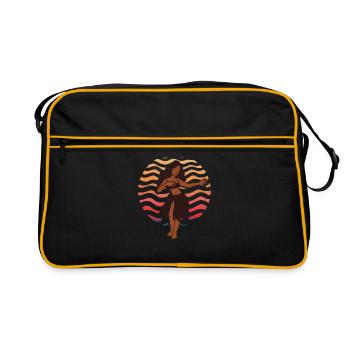 Hula Girl Hawaii danse danse Aloha Hula danse - Sac Retro - noir/or - Devant