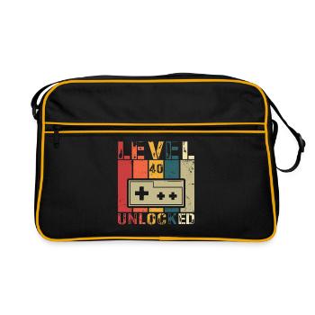 Level 40 Unlocked - Retro Bag - black/gold - Front