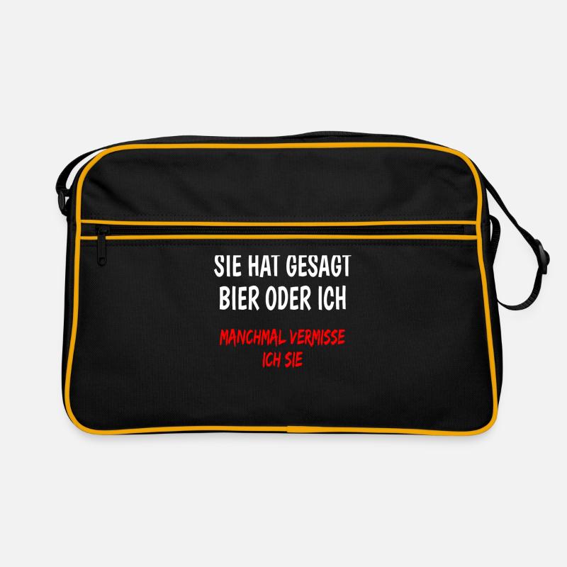 Sie hat gesagt Bier oder ich lustiger Bier spruch Retro Tasche