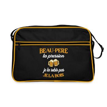 Beau-père t-shirt bière pression humoristique - Sac Retro - noir/or - Devant