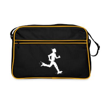 Running man - running man - marathon - Retro Bag - black/gold - Front