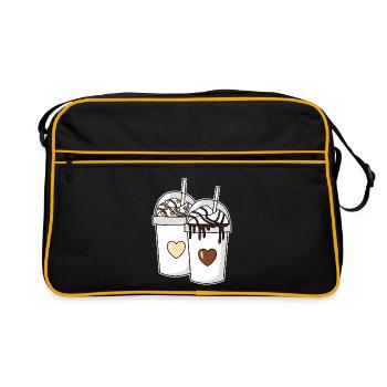 Couple milkshake vanilla chocolate - Retro Bag - black/gold - Front