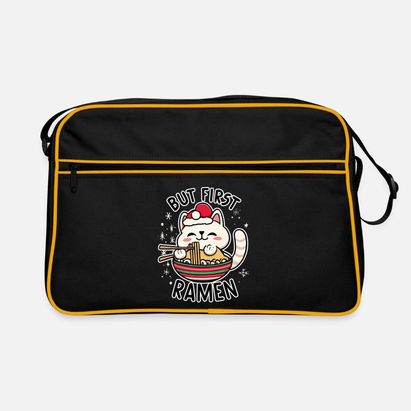 But first Ramen Cristmas Cat Retro Tasche