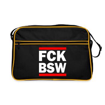 Fck bsw - Retro Tasche - Schwarz/Gold - Vorne