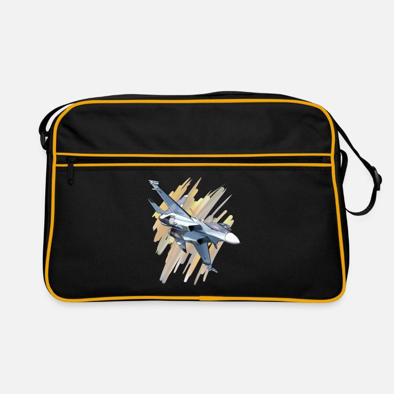 Kampfjet im Dynamikdesign Retro Tasche