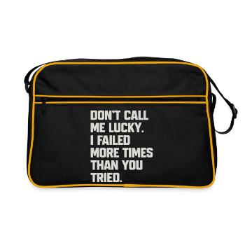 Humorous quote for confidant - Retro Bag - black/gold - Front