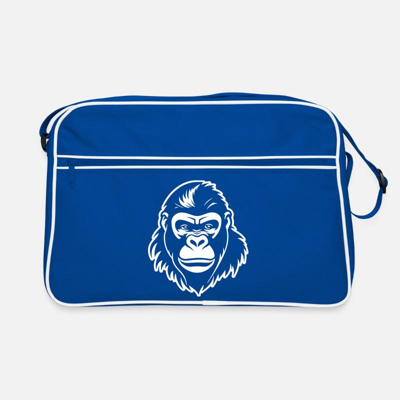 Gorilla Kopf Retro Tasche