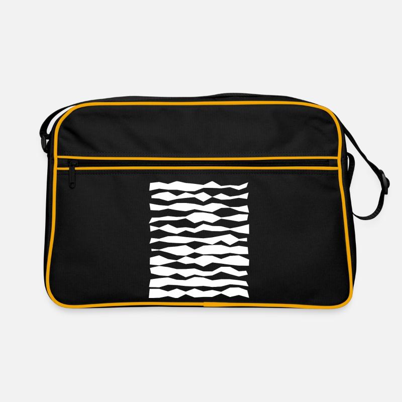 Rayures monochromes en zigzag Sac Retro