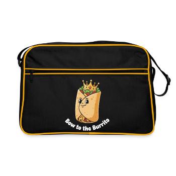 König Burrito Krone - Retro Tasche - Schwarz/Gold - Vorne