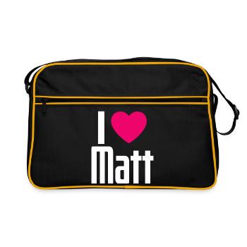 J’aime Matt Pink Heart J’aime Matt - Sac Retro - noir/or - Devant