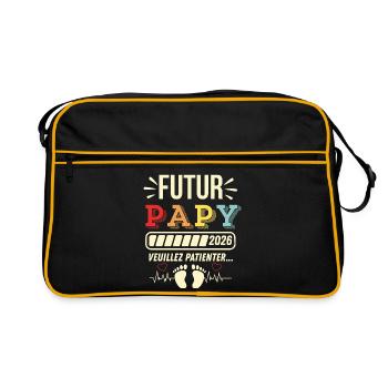 Futur Papy 2026 Style Vintage - Sac Retro - noir/or - Devant