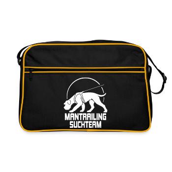 Giant Schnauzer Mantrailing Search Team Dog Dog - Retro Bag - black/gold - Front