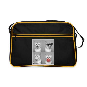 Chats Burmilla Chat - Sac Retro - noir/or - Devant