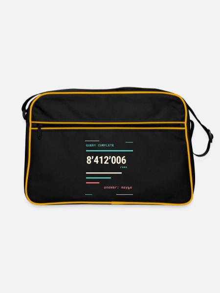 Neonzähler Anfrage abgeschlossen - Retro Tasche - Schwarz/Gold