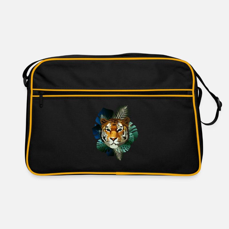 poly tiger jungle blue-isch Retro Tasche