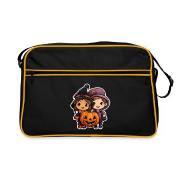 Halloweenkinder - Retro Tasche - Schwarz/Gold - Vorne