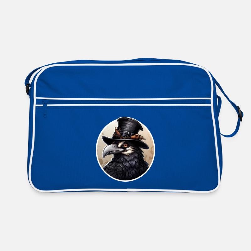 Vogel mit Hut Halloween Retro Tasche