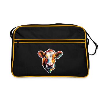 Beef variegated - Retro Bag - black/gold - Front