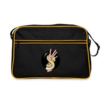 Serpent et main - Sac Retro - noir/or - Devant