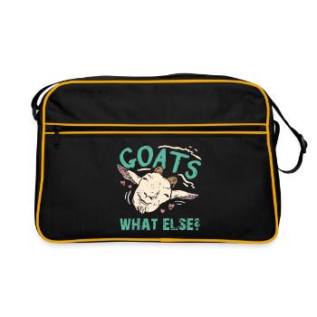 Les chèvres, quoi d’autre ? Drôle de conception de chèvre - Sac Retro - noir/or - Devant