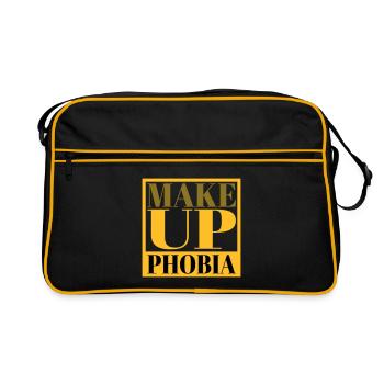 Make Up Phobia | Farben änderbar - Retro Tasche - Schwarz/Gold - Vorne