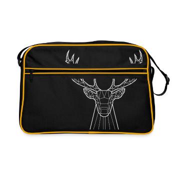 White Deer - Animal Prism - Retro Bag - black/gold - Front