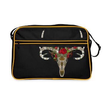 Los Muertos cerf - Sac Retro - noir/or - Devant