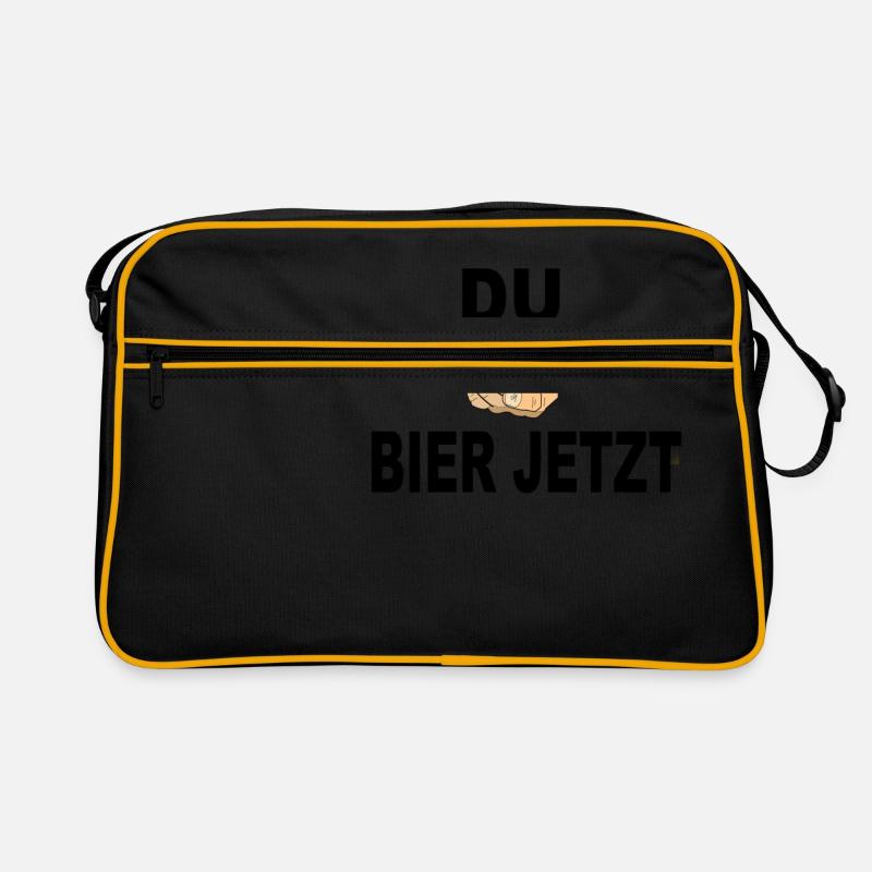 Bier jetzt Retro Tasche