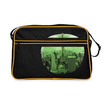 New York - Retro Tasche - Schwarz/Gold - Vorne