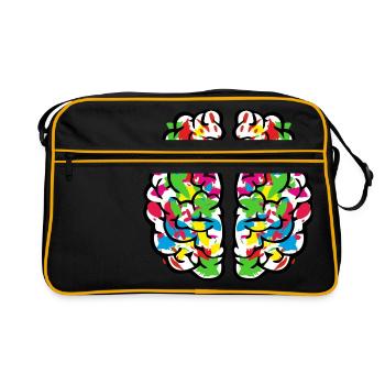 Creative colourful brain - Sac Retro - noir/or - Devant