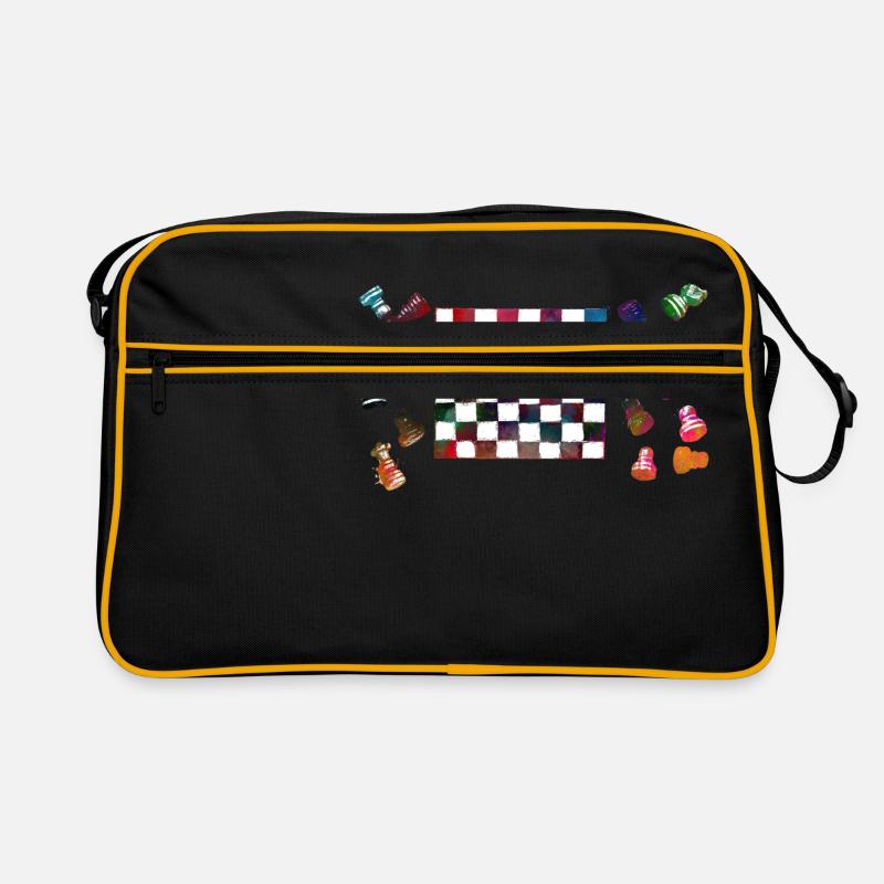 échecs #chess #sport - Sac Retro - noir/or