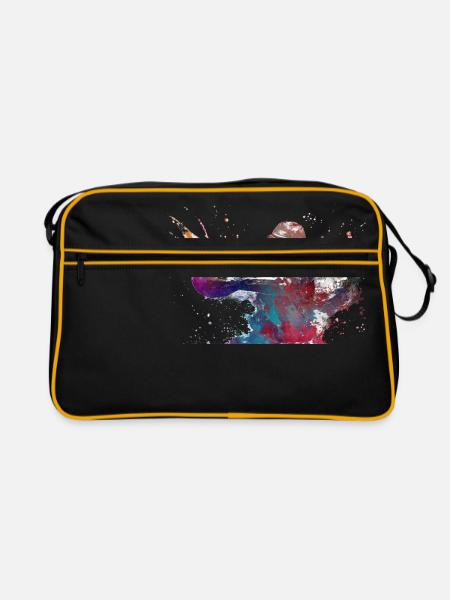 Wasserballsport #sport #waterpolo - Retro Tasche - Schwarz/Gold - Vorne