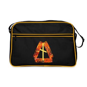 rune nautiz e 98 - Sac Retro - noir/or - Devant