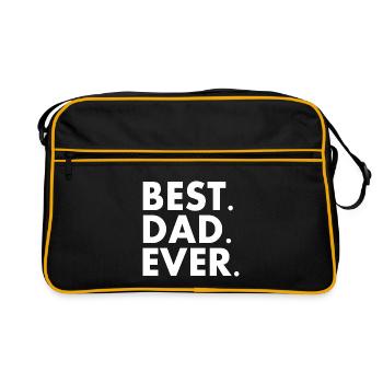 Best dad ever - Sac Retro - noir/or - Devant