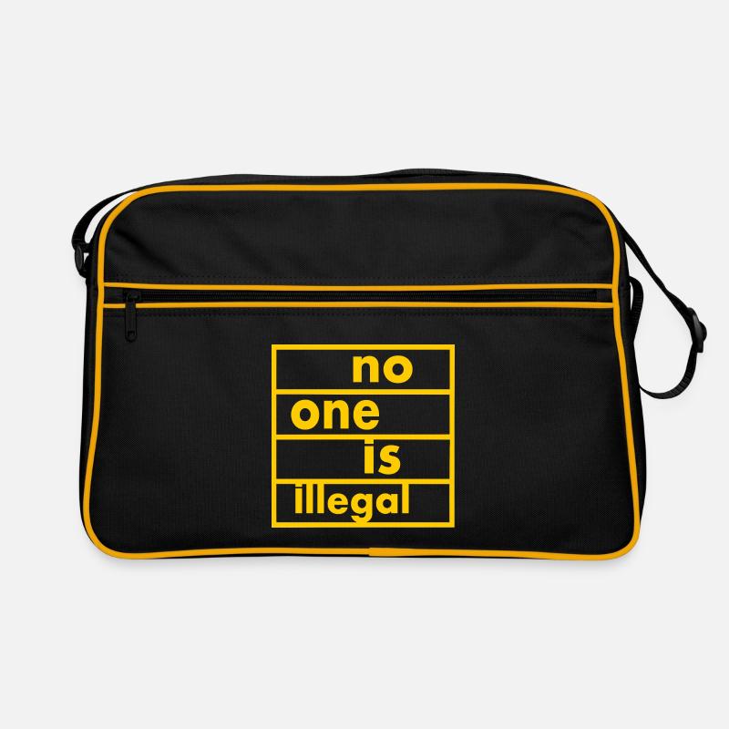 No one is illegal Retro Bag