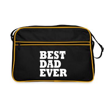 Best dad ever - Sac Retro - noir/or - Devant