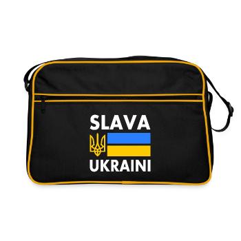 Slava ukraini - Sac Retro - noir/or - Devant